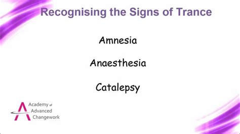 Recognising The Signs Of Trance Youtube