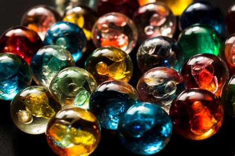 Premium Ai Image Generative Ai Illustration Of Background Of Round Colored Glass Marbles