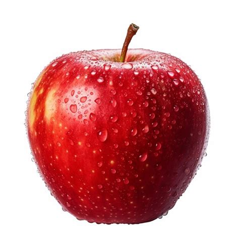 Premium Ai Image A Red Apple With Water Droplets On It