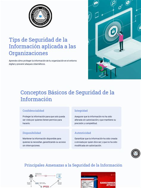 Tips De Seguridad De La Informacion Aplicada A Las Organizaciones Grupo