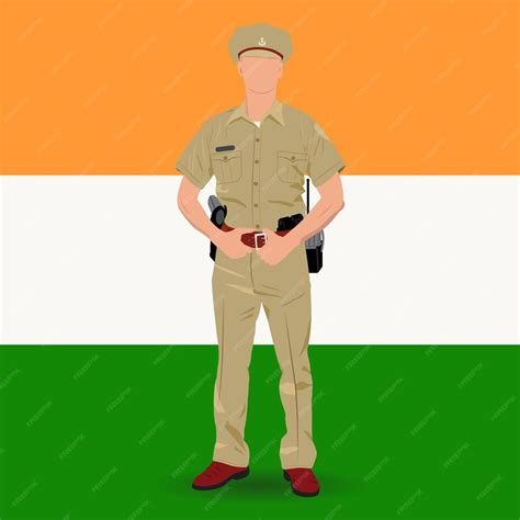 Premium Vector | Indian police officer and indian traffic police ...