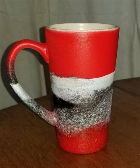 Tall Red Coffee Mug Large 16 Oz Latte Mug