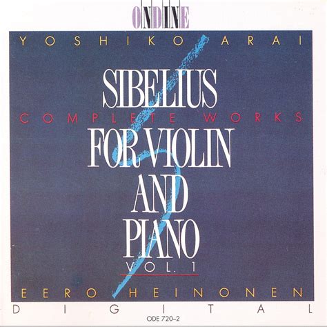 Sibelius J Violin And Piano Music Complete Vol De Eero