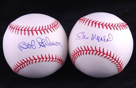 Stan Musial And Bob Gibson Single Signed Baseballs