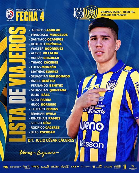 📋 ¡𝗖𝗼𝗻𝘃𝗼𝗰𝗮𝗱𝗼𝘀 𝗹𝗶𝘀𝘁𝗼𝘀! Pedro Juan... - Club Sportivo Luqueño | Facebook