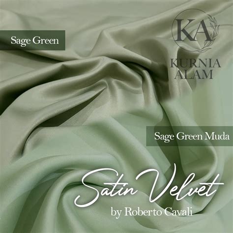 Jual Satin Velvet Warna SAGE GREEN VIRAL Bahan Silk Premium Grade A