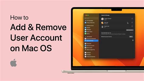 How To Add Or Remove User Account On Mac Os Ventura Youtube