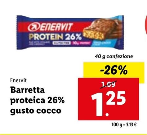 Offerta Enervit Barretta Proteica 26 Gusto Cocco 40 G Confezione Nel