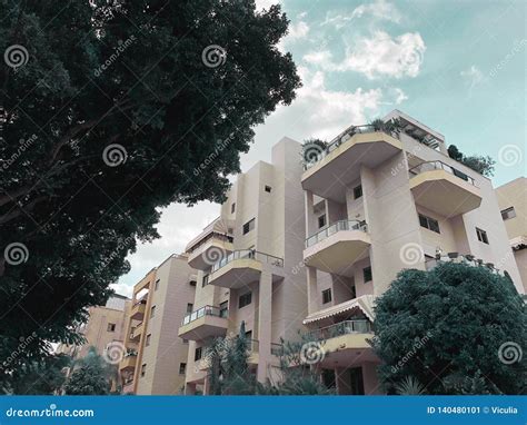 REHOVOT, ISRAEL - August 26, 2018:Residential Building and Trees in ...