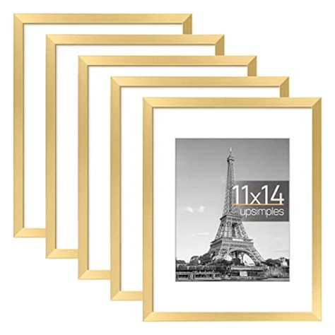 Upsimples 11x14 Picture Frame Set Of 5 Display Pictures 8x10 With Mat