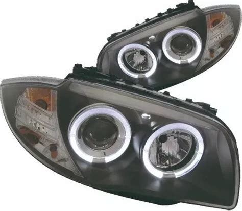 Faros Bmw Serie 1 Ojo De Angel Lupa 2006 2007 2008 2012 Par Meses Sin