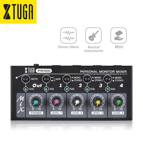 Xtuga Pm Micro Sound Mixer Stereo Mixer With Gain Control Mute