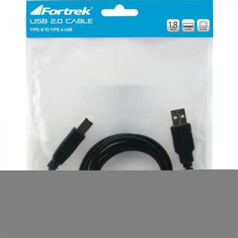 Cabo USB 2 0 A Macho B Macho 1 8 Metros SBI101 Preto Fortrek No Shoptime