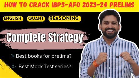 IBPS AFO Prelims 2023 24 Best Books Best Mocks English Quant