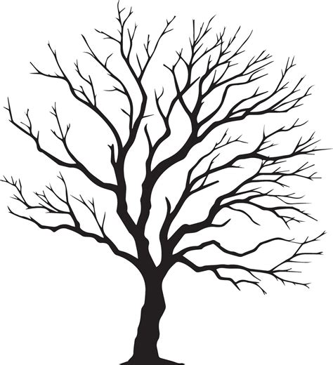 Naked Tree Vector Silhouette Black Color 36286053 Vector Art At Vecteezy