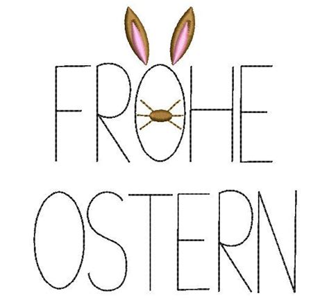 Stickdatei Schriftzug Frohe Ostern Fadenstark Onlineshop Karten