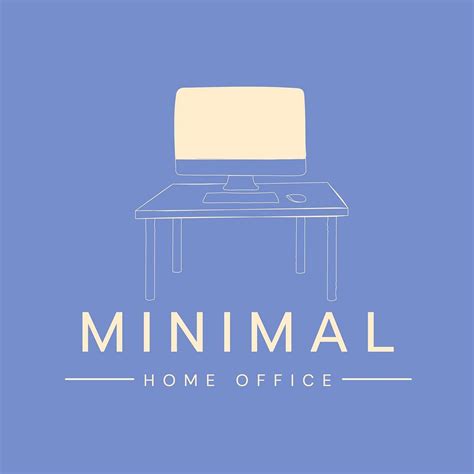 Minimal home office logo template | Free Photo - rawpixel