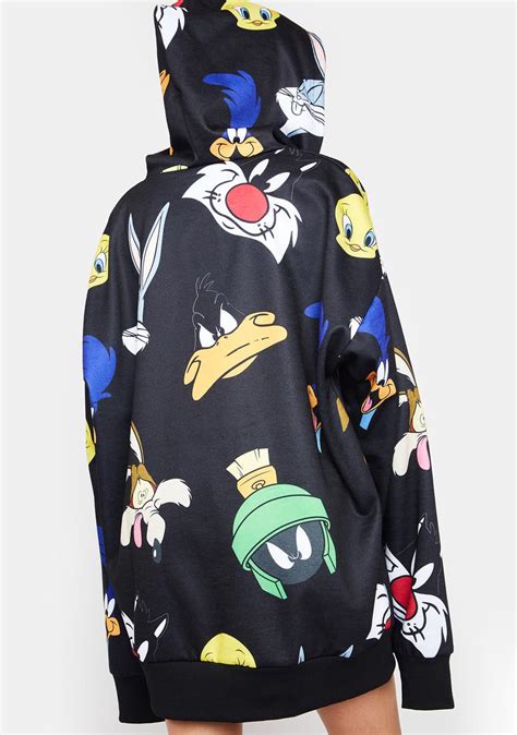 Dolls Kill X Looney Tunes Character Print Oversized Hoodie