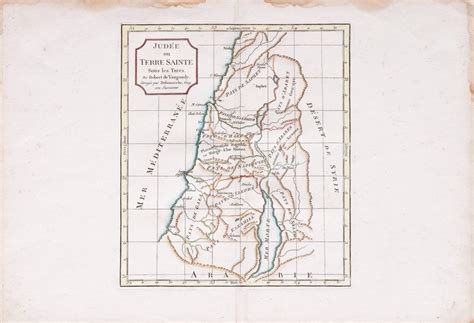 Proantic Judea Or The Holy Land Ancient Geographic Map