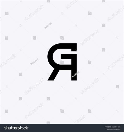 Gr Monogram Logo Contemporary Style Black Stock Vector (Royalty Free) 2226295439 | Shutterstock