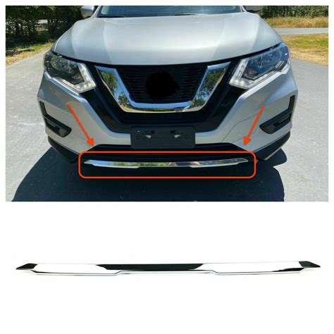 Fit 2017 2020 Nissan Rogue Front Bumper Chrome Trim Moulding 62072 6fl0a Motiv Part