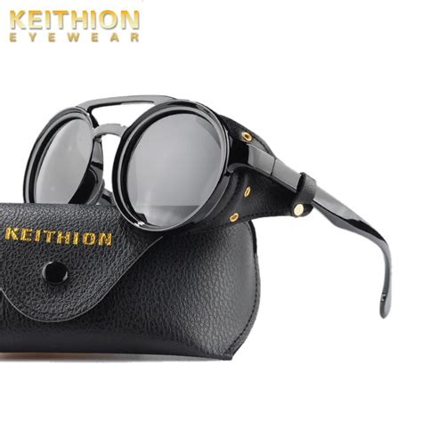 Keithion Gafas De Sol Polarizadas Estilo Steampunk Para Hombre Y Mujer