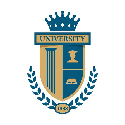 Universität College Schule Abzeichen Logo Design Vektorbild