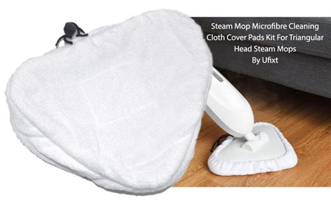 Steam Mop Microfibre Cleaning Cloth Cover Pads Kit For Triangular Head Steam Mops X 4 1 1 130625