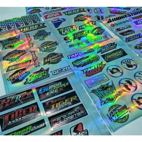 Jual Cetak Stiker Hologram Pelangi A3 Shopee Indonesia