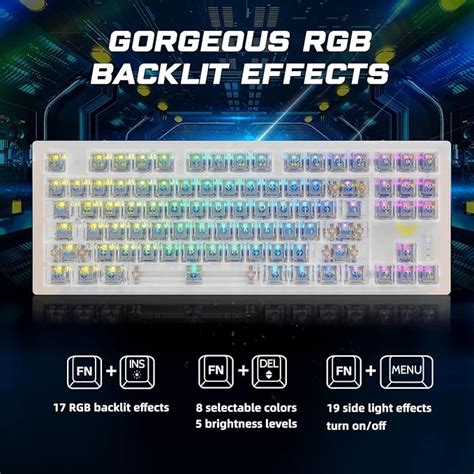 AULA WIND F IN HOT SWAPPABLE RGB GASKET TRANSPARENT KEYBOARD Daddu Charger