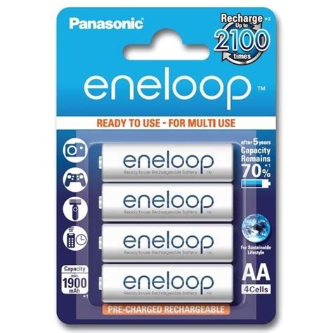 Panasonic Pilha Recarregável Eneloop Mignon Aa 1900 Mah B 4 Un