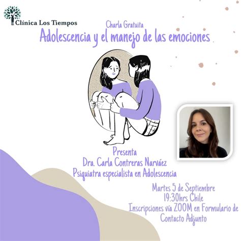 Adolescencia Y Manejo De Emociones Charla Gratuita Clínica Los Tiempos