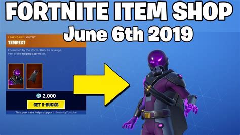 New Tempest Skin Fortnite Item Shop 6th Of June Fortnite Battle Royale Youtube