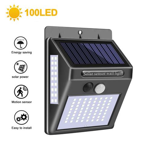 100 Led Solar Light Outdoor Solar Lamp Pir Motion Grandado