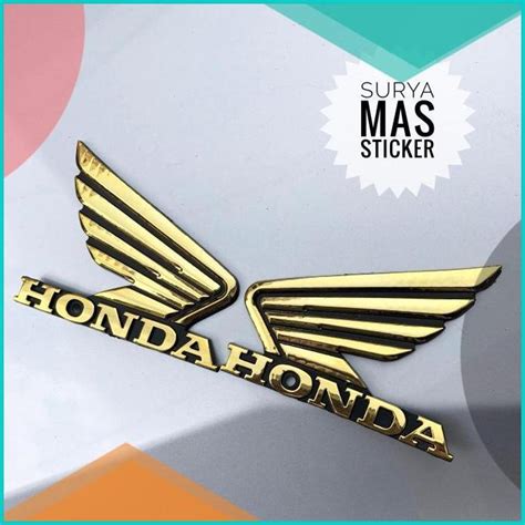 Jual Sticker Stiker Emblem Honda Sayap Wing Badge 3d Chrome 20JVLZ3