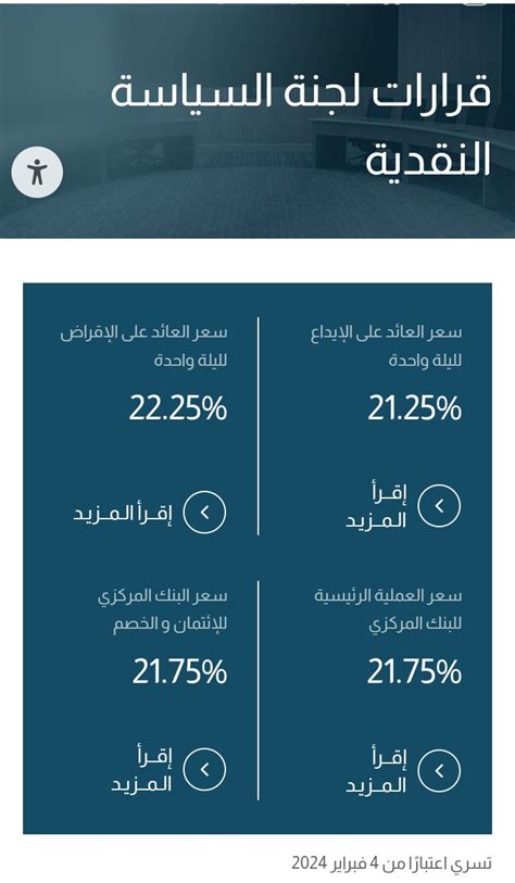 البنك المركزي يحسم سعر الفائدة بعد اجتماع لجنة السياسة النقدية