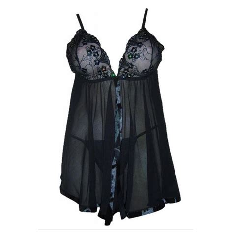 Babydoll Sexy Lingerie Nightwear Black LatestGadget