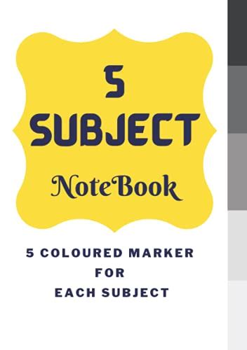 5 Subject Notebook A5 Size Notebook With Dividers For 5 Subjects