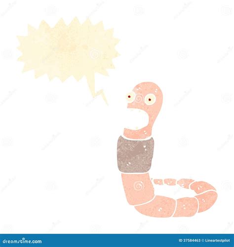 Retro Cartoon Worm Stock Illustration Illustration Of Talking 37584463