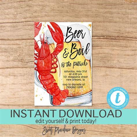 Free Crawfish Boil Invitation Template