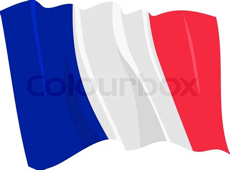 Political Waving Flag Of France Stock Vector Colourbox