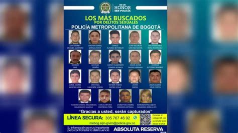 Publican El Cartel De Los Más Buscados Por Delitos Sexuales En Bogotá