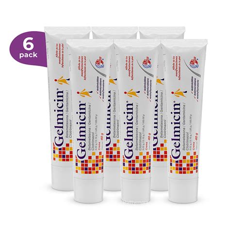 Set x 6 Gelmicin antifungal cream x 40gr