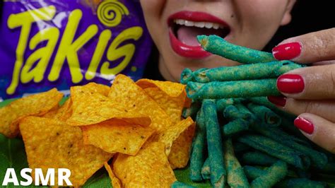 Asmr Blue Heat Takis Doritos Nacho Cruncy Eating Sound No Talking Mukbang Bings Asmr