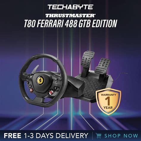ThrustMaster T80 Ferrari 488 GTB Edition Racing Wheel | Shopee Singapore