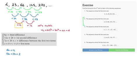 Cubic Sequences Exercise Question 2 Youtube