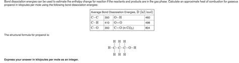 Solved Bond Dissociation Energies Can Be Used To Estimate