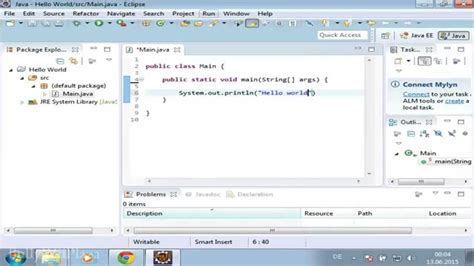 Java Programming Basics 1 Hello World Application Youtube