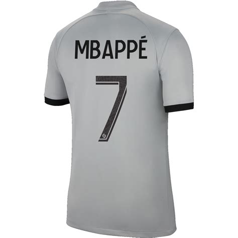 Maillot Mbappé PSG extérieur 2022 23 sur Foot fr