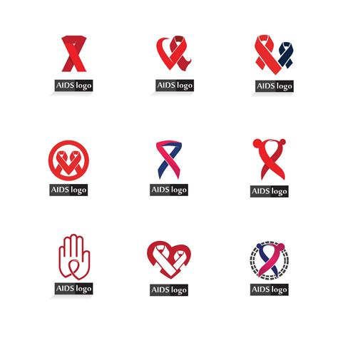 HIV AIDS icon set logo design vector 14292943 Vector Art at Vecteezy